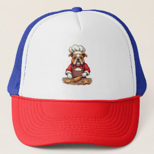 Bulldog Gingerbread Chef hond Trucker Pet