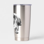 Bulldog glow in festive light geïsoleerde drinkbeker (Links)