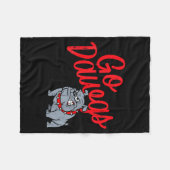 Bulldog Go Dawgs Girls Youth Teen Boys Kids Men Wo Fleece Deken (Voorkant (Horizontaal))