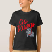 Bulldog Go Dawgs Girls Youth Teen Boys Kids Men Wo T-shirt (Voorkant)