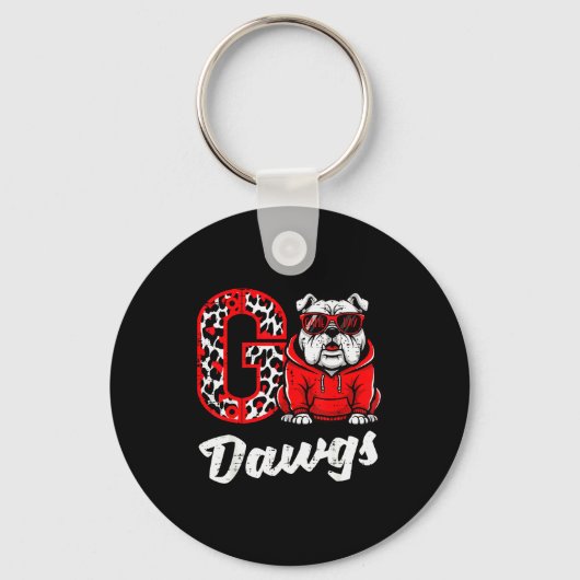 Bulldog Go Dawgs Men Women Kids Boys Youth Girls T Sleutelhanger (Voorkant)