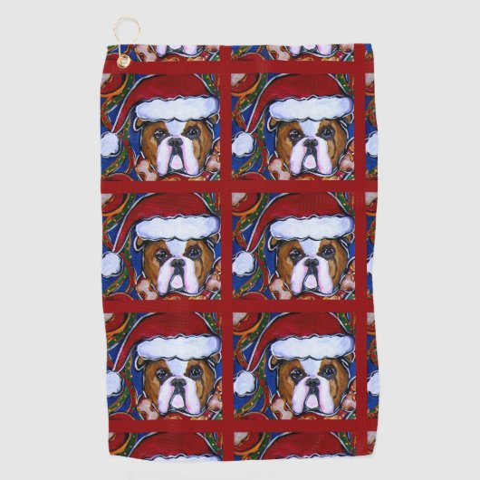 Bulldog Golfhanddoek (Voorkant)
