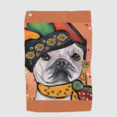 Bulldog Golfhanddoek (Voorkant)