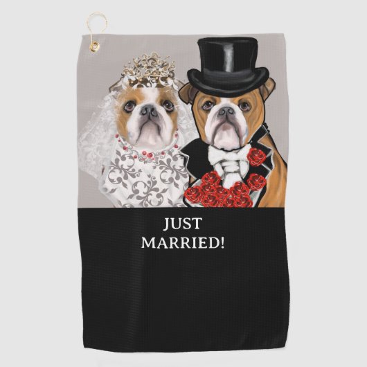Bulldog        golfhanddoek (Voorkant)