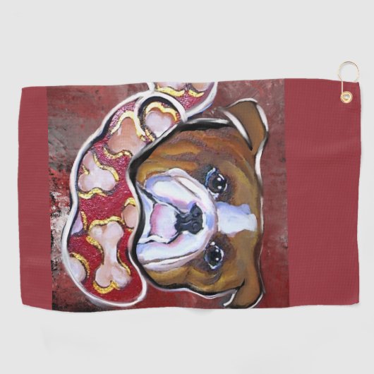 Bulldog Golfhanddoek (Horizontaal)