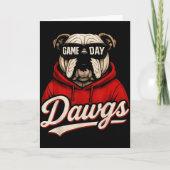 Bulldog Graphic Dawgs Men Women Kid Boy Girl  Kaart (Voorkant)