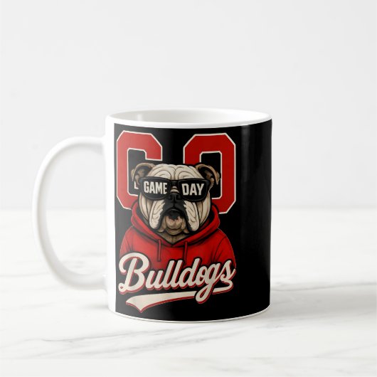 Bulldog Graphic Dawgs Men Women Kid Boy Girl  Koffiemok (Links)