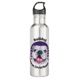 Bulldog grappige quote waterfles 