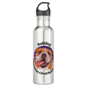Bulldog grappige quote waterfles