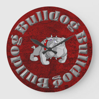 BULLDOG GRAY CARTOON CLOCK GROTE KLOK