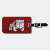 BULLDOG GREY CARTOON BAGAGELABEL (Voorkant horizontaal)