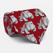 BULLDOG GREY CARTOON STROPDAS (Opgerold)