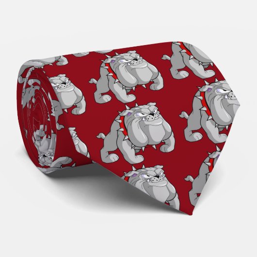 BULLDOG GREY CARTOON STROPDAS (Opgerold)