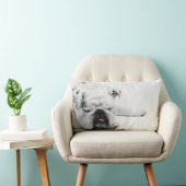 Bulldog Grey White Slaping Decor Sierkussen Kussen (Stoel)