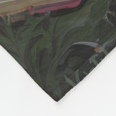 Bulldog grillige Halloween schilderij Fleece Deken (Hoek)