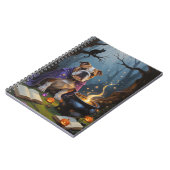 Bulldog grillige Halloween schilderij Notitieboek (Linkerzijde)