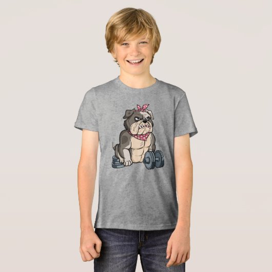 Bulldog Gym Power Tri-Blend Shirt (Voorkant volledig)