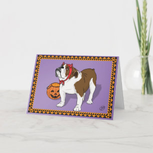 Bulldog Halloween Card Kaart