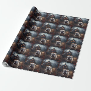 Bulldog Halloween eng Cadeaupapier