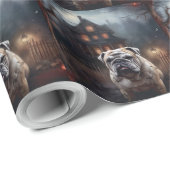 Bulldog Halloween eng Cadeaupapier (Rol Hoek)