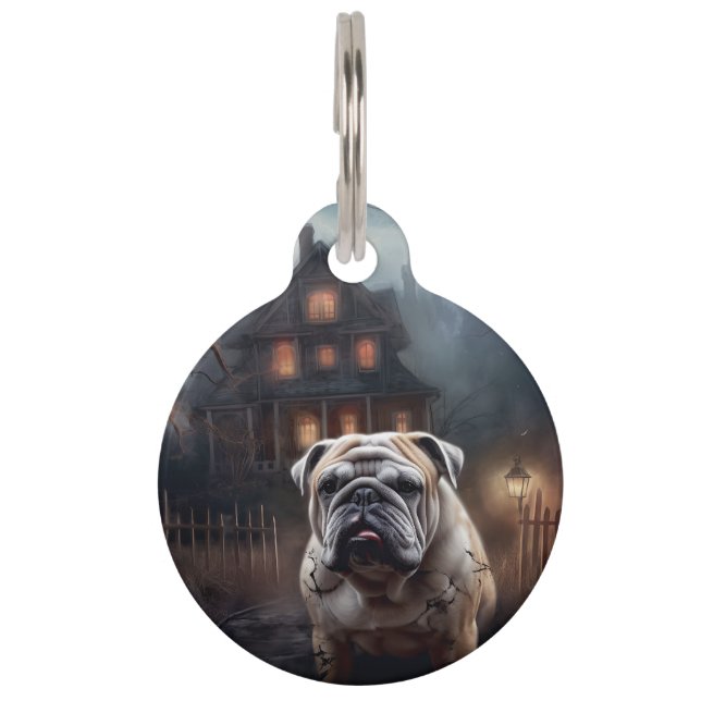 Bulldog Halloween eng Huisdierpenning (Voorkant)