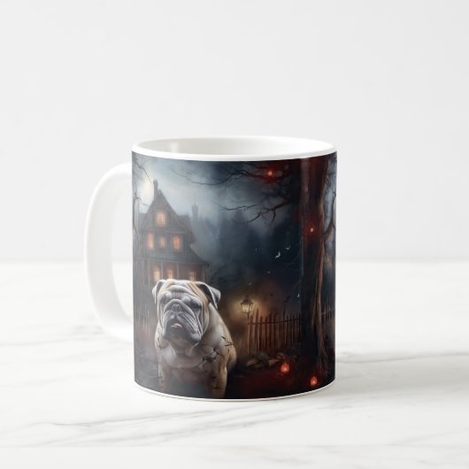 Bulldog Halloween eng Koffiemok (Voorkant links)
