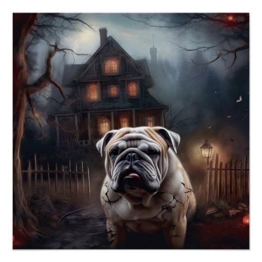Bulldog Halloween eng Perfect Poster (Voorkant)