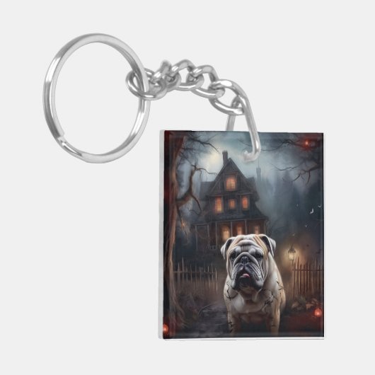 Bulldog Halloween eng Sleutelhanger (Voorkant Links)