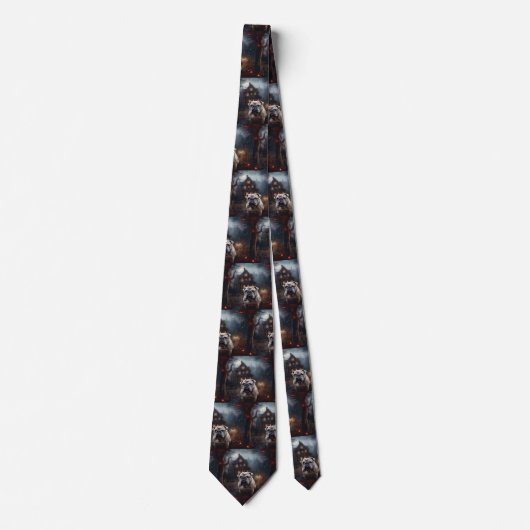Bulldog Halloween eng Stropdas (Voorkant)