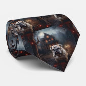 Bulldog Halloween eng Stropdas (Opgerold)
