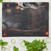 Bulldog Halloween eng Theedoek (Gevouwen)