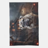 Bulldog Halloween eng Theedoek (Verticaal)