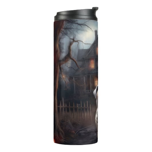 Bulldog Halloween eng Thermosbeker (Gedraaid links)