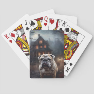 Bulldog Halloween Engwezend Pokerkaarten