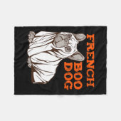 Bulldog Halloween Fun Halloween kostuum Boo Dog Fleece Deken (Voorkant (Horizontaal))