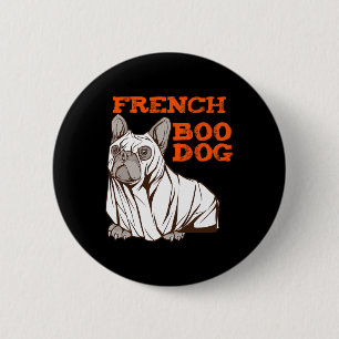 Bulldog Halloween Fun Halloween kostuum Boo Dog Ronde Button 5,7 Cm