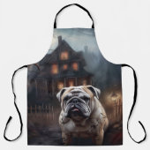 Bulldog Halloween Griezelen Schort (Voorkant)