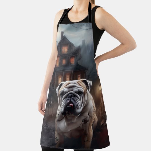 Bulldog Halloween Griezelen Schort (Insitu)