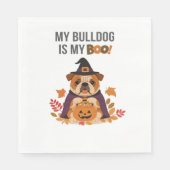 Bulldog Halloween Kostuum Mijn Bulldog is mijn Boo Servet (Voorkant)