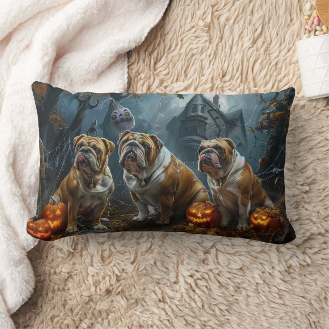 Bulldog Halloween Nacht Doggy Delight Kussen (Deken)