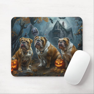 Bulldog Halloween Nacht Doggy Delight Muismat