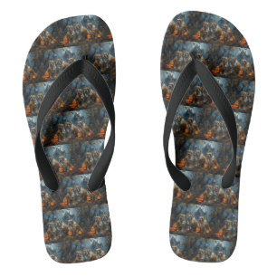 Bulldog Halloween Nacht Doggy Delight Teenslippers