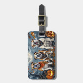 Bulldog Halloween Spoken Bagagelabel (Voorkant verticaal)