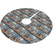 Bulldog Halloween Spoken Kerstboom Rok (Gekanteld)