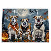 Bulldog Halloween Spooky Groot Cadeauzakje (Voorkant)