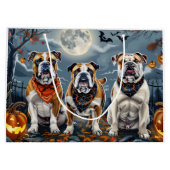 Bulldog Halloween Spooky Groot Cadeauzakje (Achterkant)