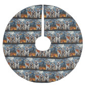 Bulldog Halloween Spooky Kerstboom Rok (Voorkant)