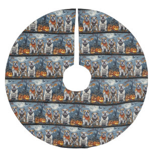 Bulldog Halloween Spooky Kerstboom Rok