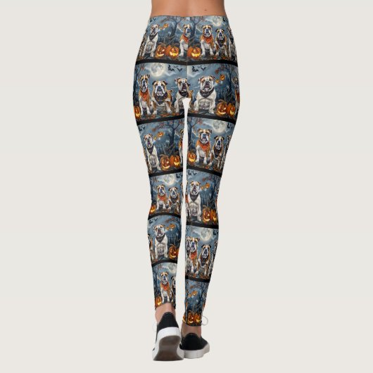 Bulldog Halloween Spooky Leggings (Achterkant)
