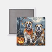 Bulldog Halloween Spooky Magneet (Voorkant / Achterkant)